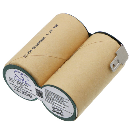 2.4V, Ni-MH, 3000mAh, Vacuum battery fits Miele, Ep1500cs, Staubsauger Ep1500cs, 7.20Wh Vacuum Cameron Sino Technology Limited