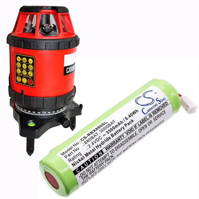 2.4V, Ni-MH, 3500mAh, Equipment battery fits Metland, Geo-fennel, Novipro, Redback Laser, 3000bat, FLG 250 green, 8.4Wh Equipment, Survey, Test Cameron Sino Technology Limited