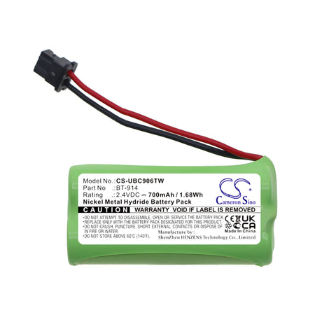 2.4V, Ni-MH, 700mAh, Two-Way Radio battery fits President, Uniden, Bt-914, Liberty Mic, 1.68Wh Two-Way Radio Cameron Sino Technology Limited