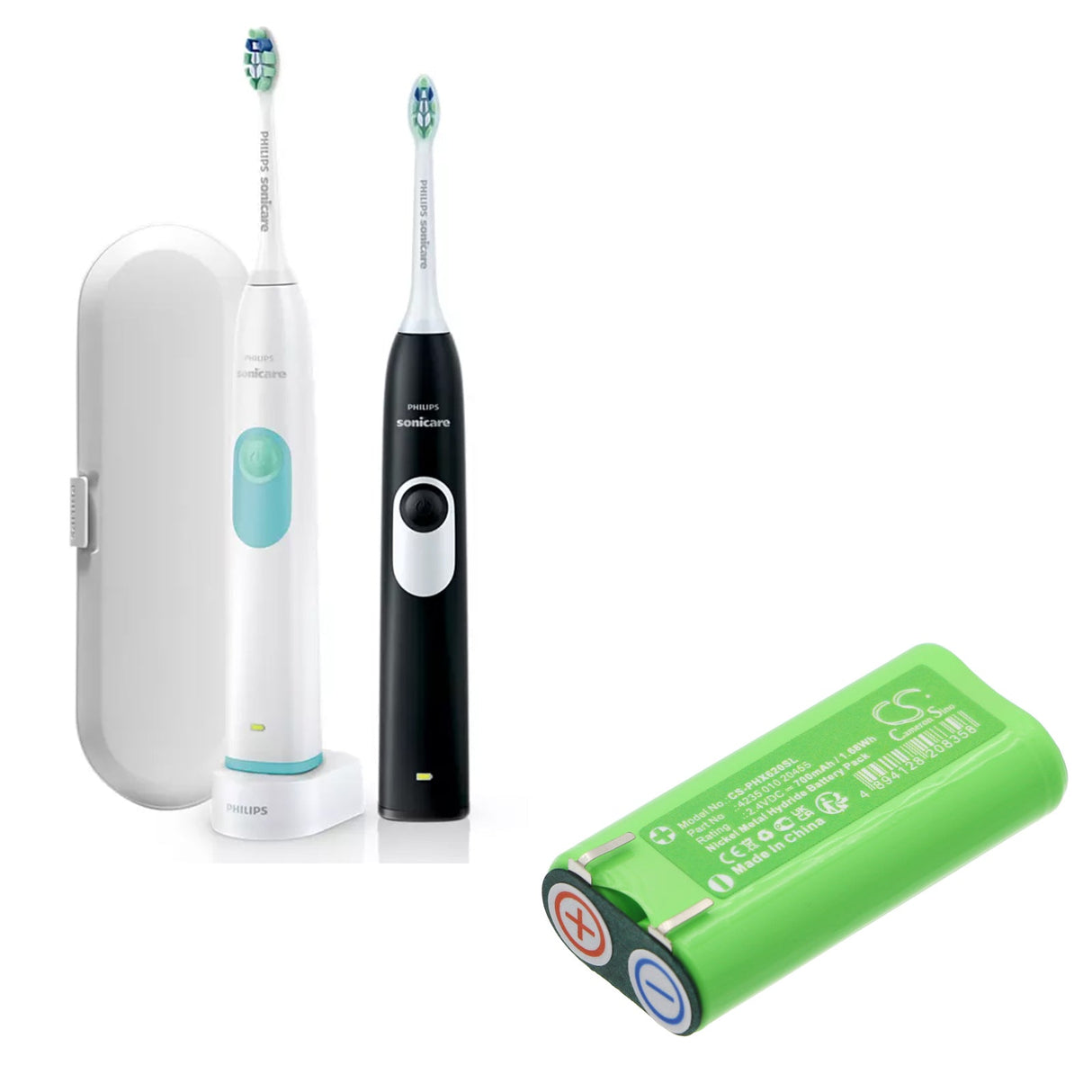 2.4V, Ni-MH, 700mAh, Toothbrush battery fits Philips, 150923, Hx6210, 1.68Wh Toothbrush Cameron Sino Technology Limited