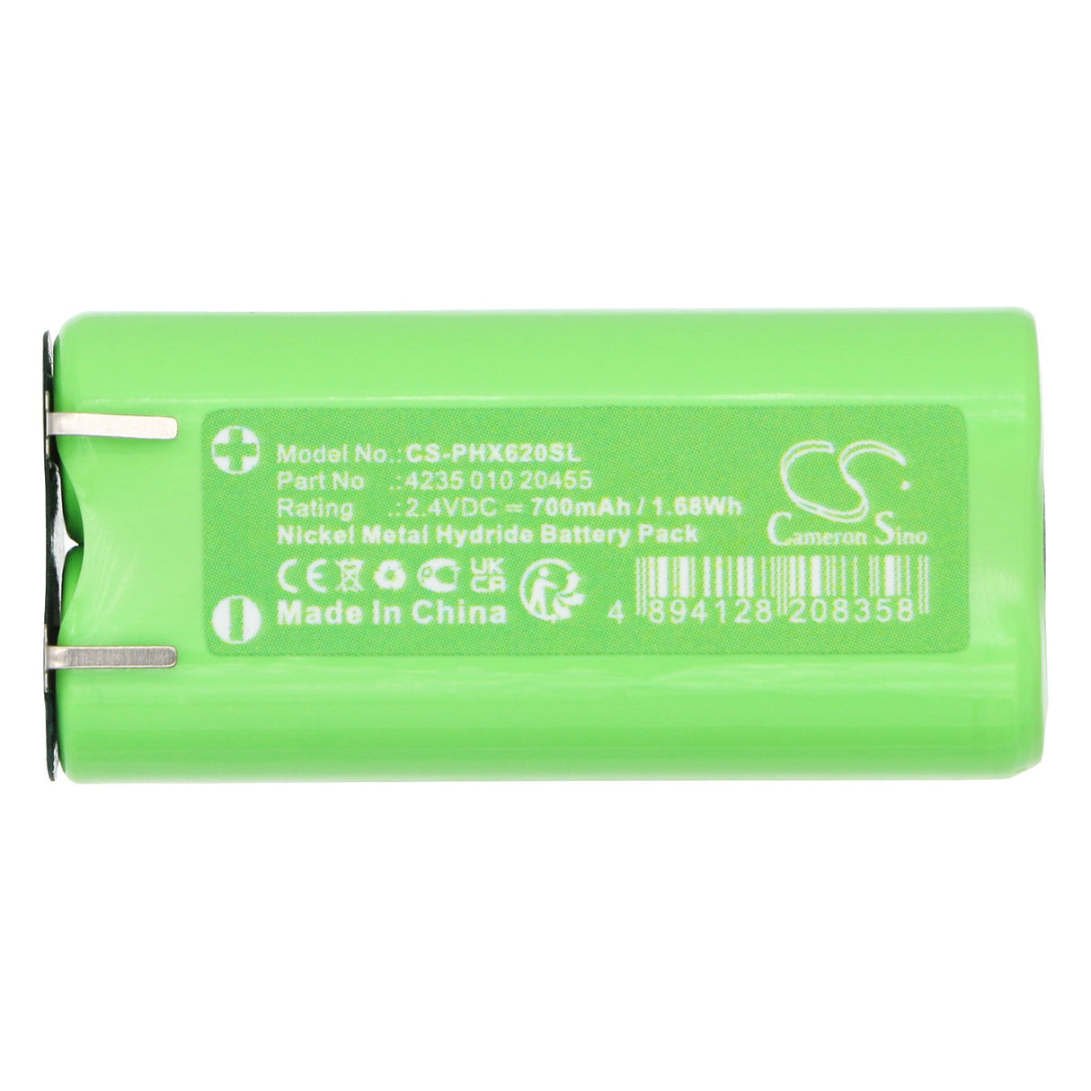 2.4V, Ni-MH, 700mAh, Toothbrush battery fits Philips, 150923, Hx6210, 1.68Wh Toothbrush Cameron Sino Technology Limited