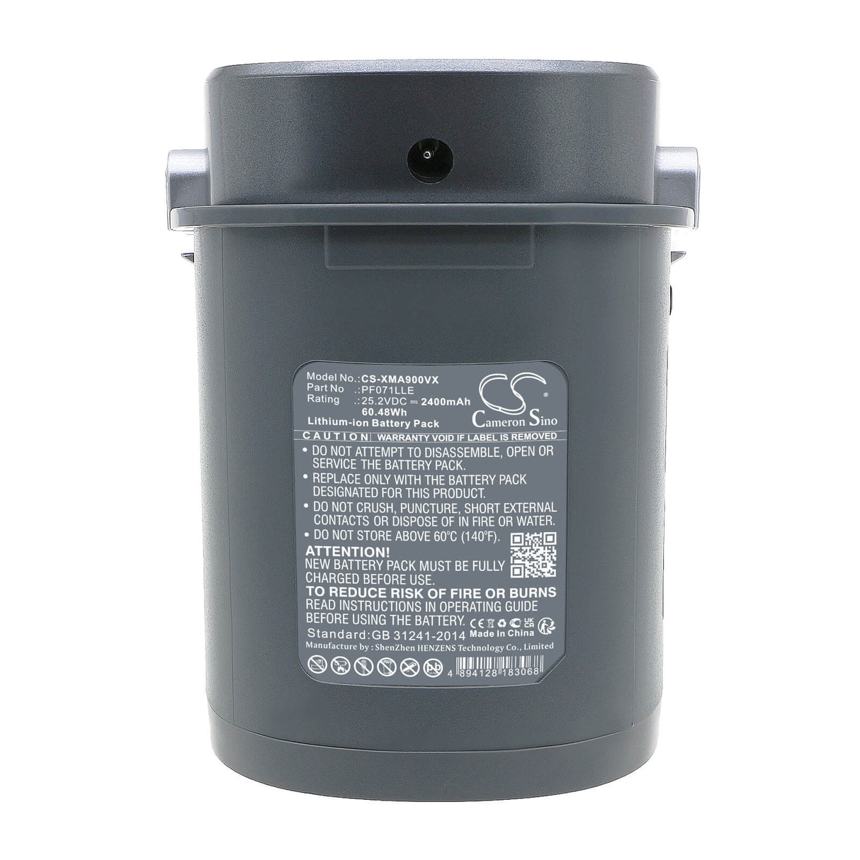 25.2V, Li-ion, 2400mAh, Vacuum battery fits Xiaomi, Viomi, A9, Vxxc09, 60.48Wh Vacuum Cameron Sino Technology Limited