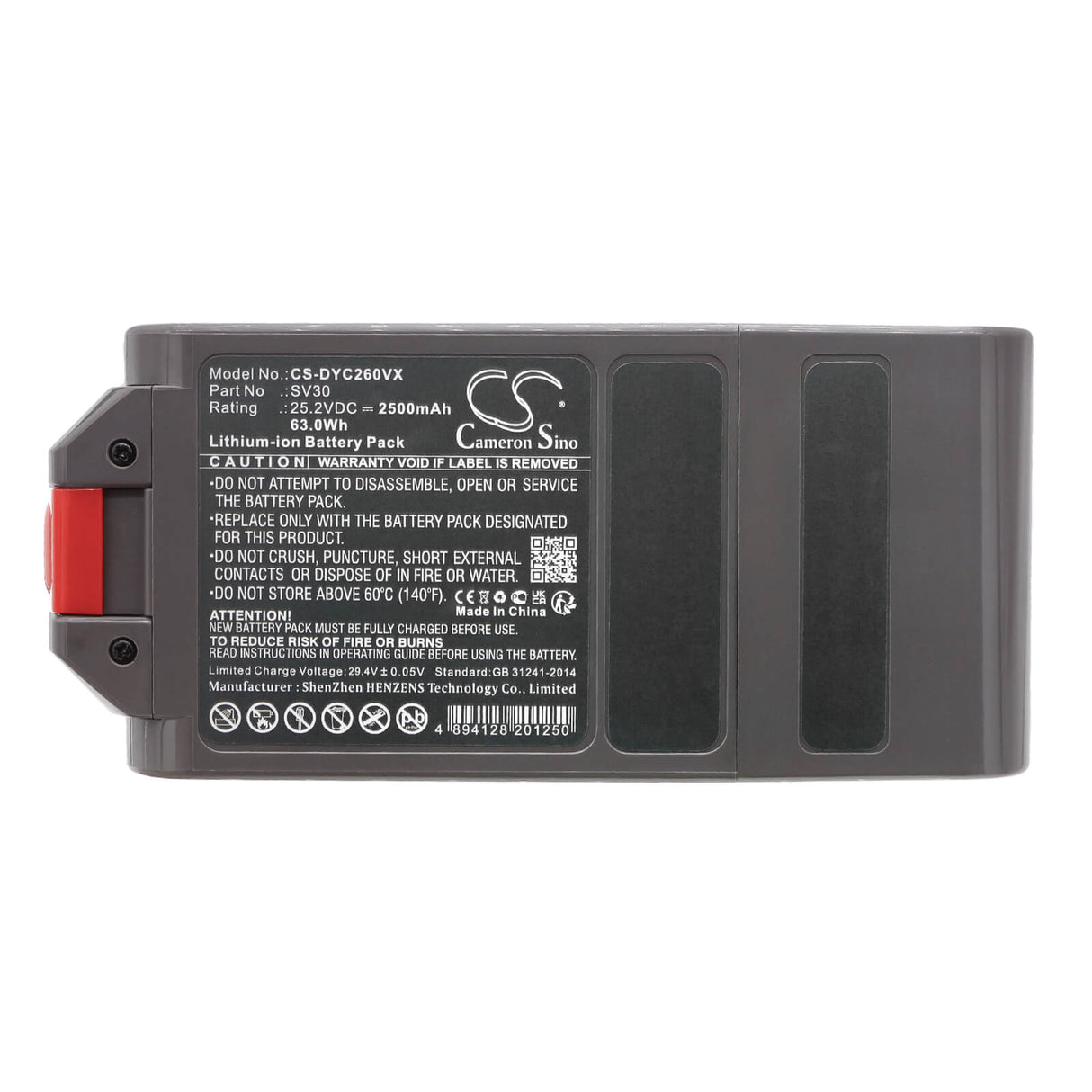 25.2V, Li-ion, 2500mAh, Vacuum battery fits Dyson, Detect Slim, Sv26, 63.0Wh Vacuum Cameron Sino Technology Limited