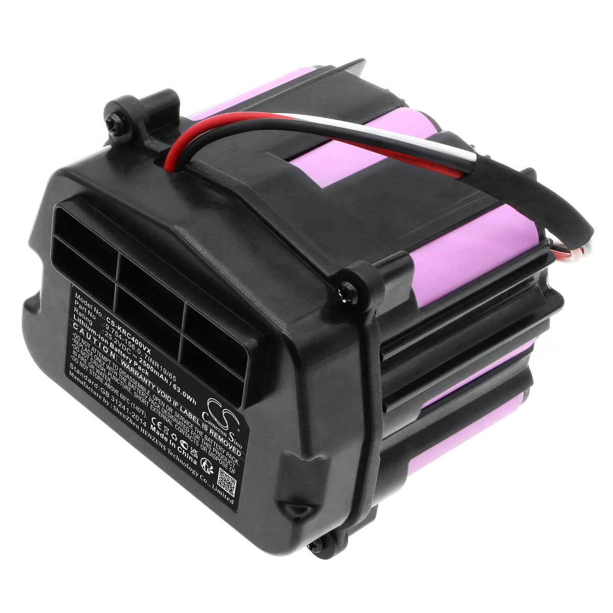 25.2V, Li-ion, 2500mAh, Vacuum battery fits Karcher, Vc4, 63.00Wh Vacuum Cameron Sino Technology Limited