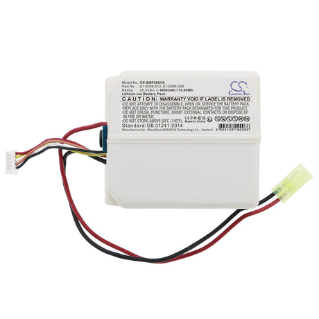 25.2v, Li-ion, 3000mah , Battery Fits Bissell 261h004-p2822-0h, Iconpet Cordless 2062n, P2822-7s1p-02-0a, 75.60wh Batteries for Electronics Cameron Sino Technology Limited (Suspended)   