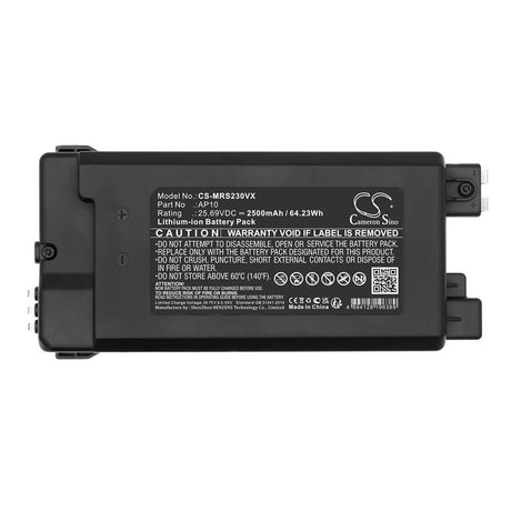 25.69V, Li-ion, 2500mAh, Vacuum battery fits Miele, Duoflex Allfloor, Duoflex Cat & Dog, Duoflex Extra, 64.23Wh Vacuum Cameron Sino Technology Limited