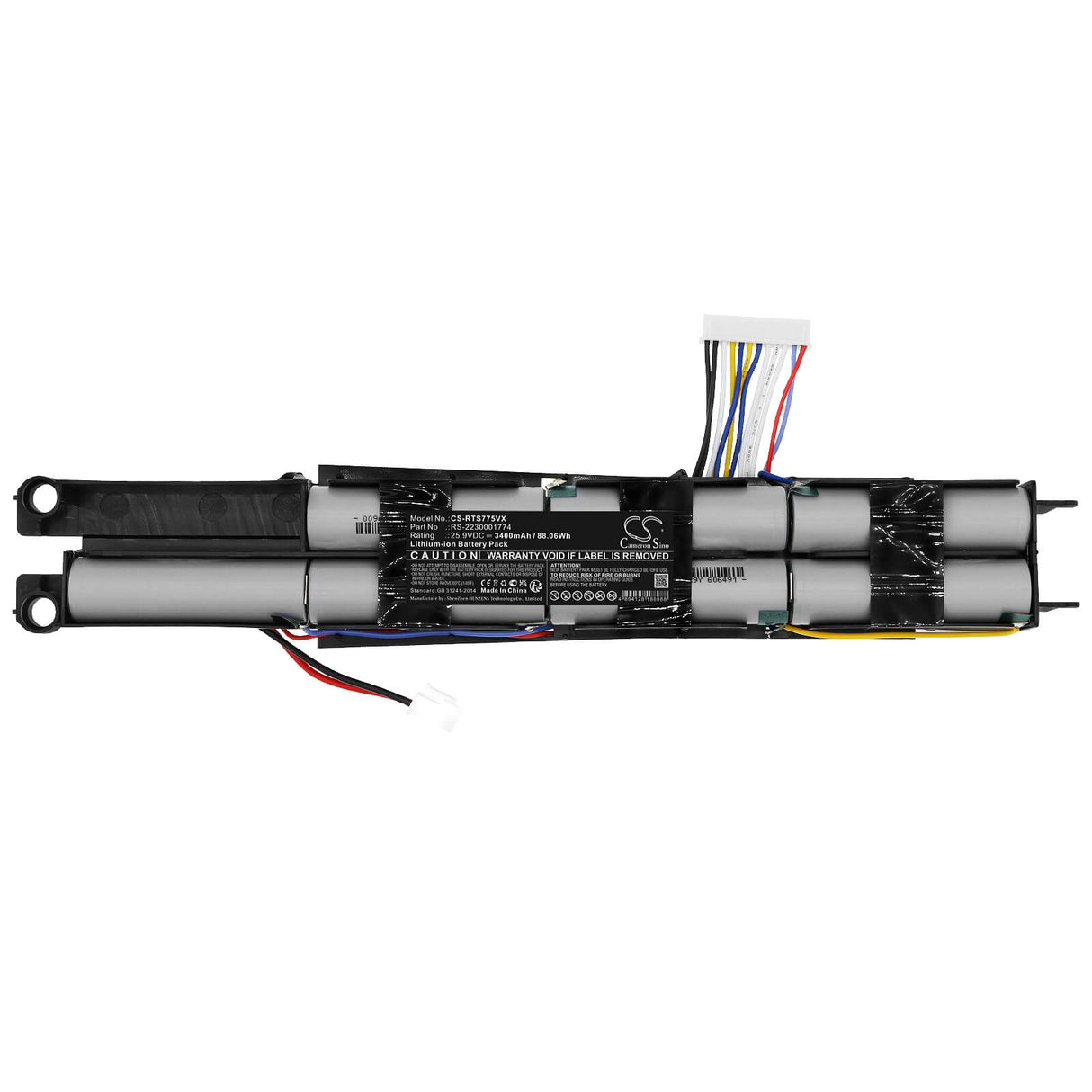 25.9V, Li-ion, 3400mAh, Vacuum battery fits Tefal, Rowenta, Rh9151, Rh9151wo, Rh9151wo / 2d0, 88.06Wh Vacuum Cameron Sino Technology Limited