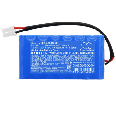 25.9V, Li-ion, 5200mAh, Lawn Mowers battery fits Ambrogio, Wiper, 050z36600a, L15 Deluxe, L20 S+, 134.68Wh Lawn Mowers Cameron Sino Technology Limited (Dangerous Goods)