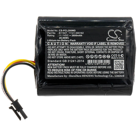 11.1V, Li-ion, 2600mAh, Medical battery fits Physio-control, 11141-000162, 1150-000018, Lifepak 20 Code, 28.86Wh Medical Cameron Sino Technology Limited (Medical)