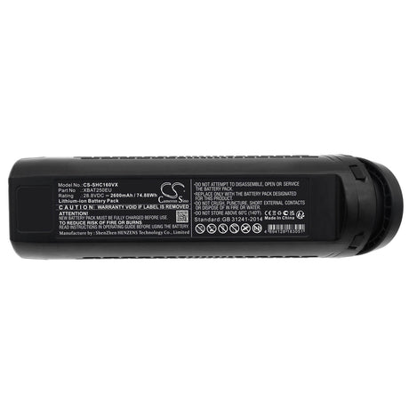 28.8V, Li-ion, 2600mAh, Vacuum battery fits Shark, Ic160, Ic160uk/t, Ic162, 74.88Wh Vacuum Cameron Sino Technology Limited