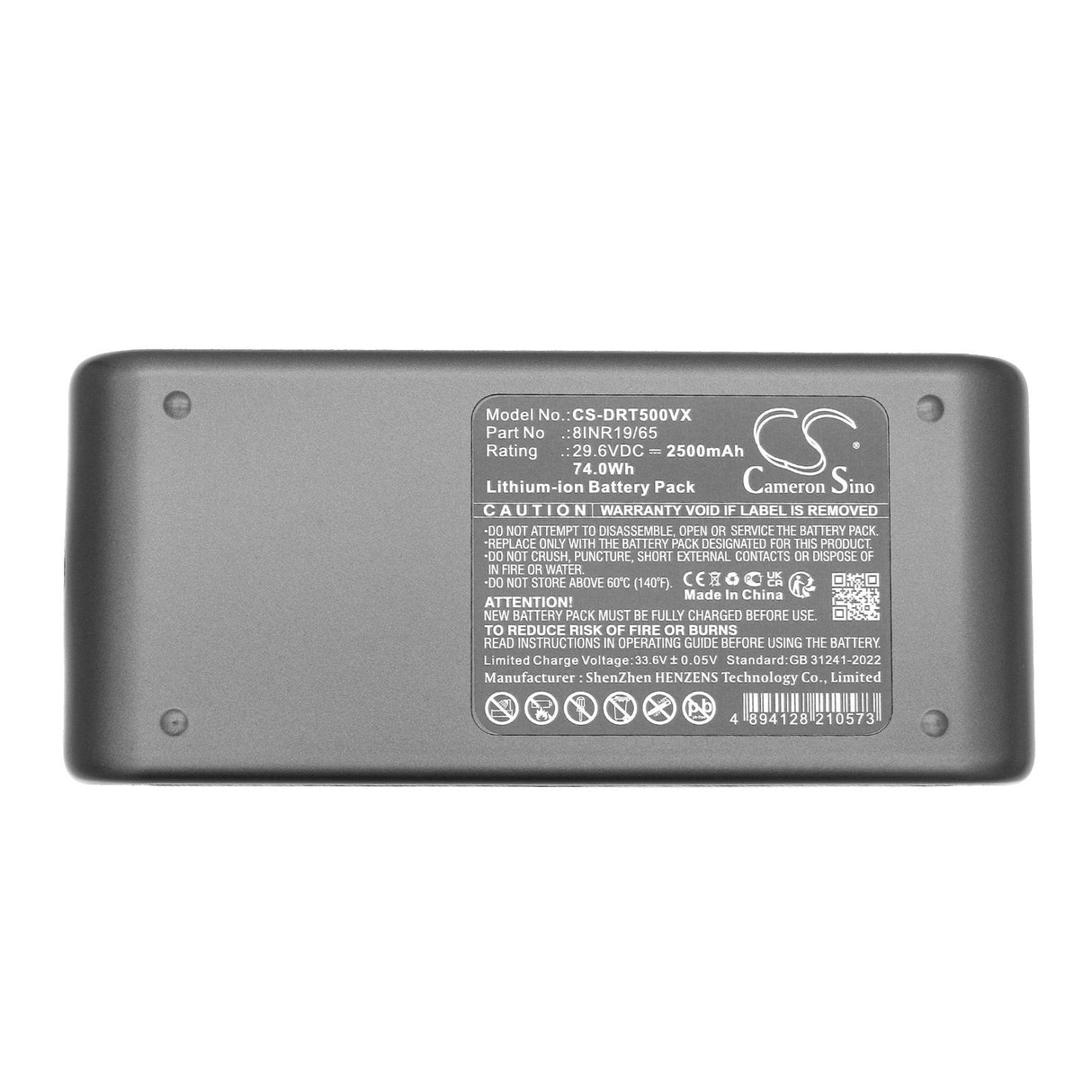 29.6V, Li-ion, 2500mAh, Vacuum battery fits Deerma, T50, 74.0Wh Vacuum Cameron Sino Technology Limited