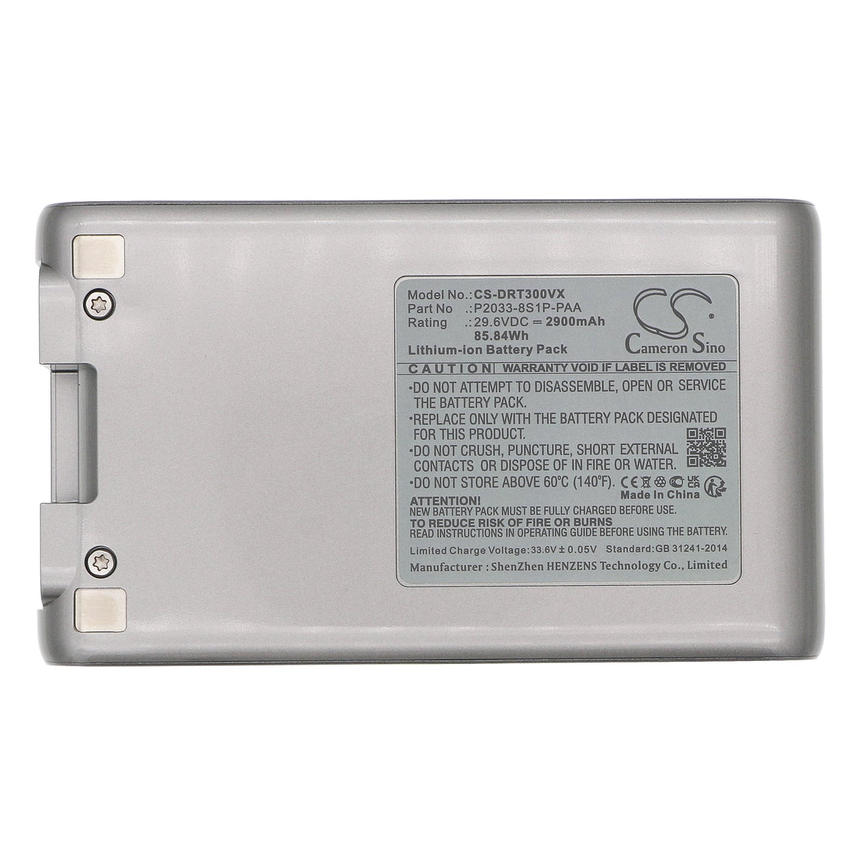 29.6V, Li-ion, 2900mAh, Vacuum battery fits Dreame, T30, T30 Neo, 85.84Wh Vacuum Cameron Sino Technology Limited