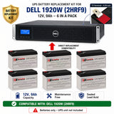 Dell 1920W 2HRF9 UPS Replacement Battery Kit 12V 9Ah 6 Pack UPS Batteries CB Range