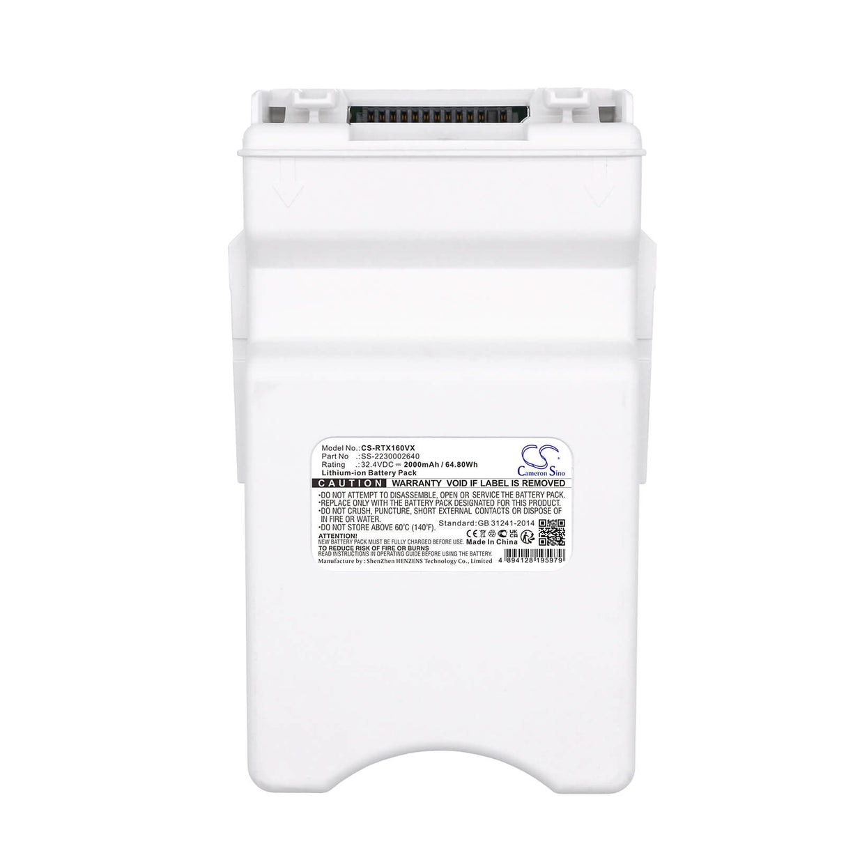 32.4V, Li-ion, 2000mAh, Vacuum battery fits Rowenta, Ix7757ea/411, Ix7767ea/410, Ix7767ea/411, 64.80Wh Vacuum Cameron Sino Technology Limited