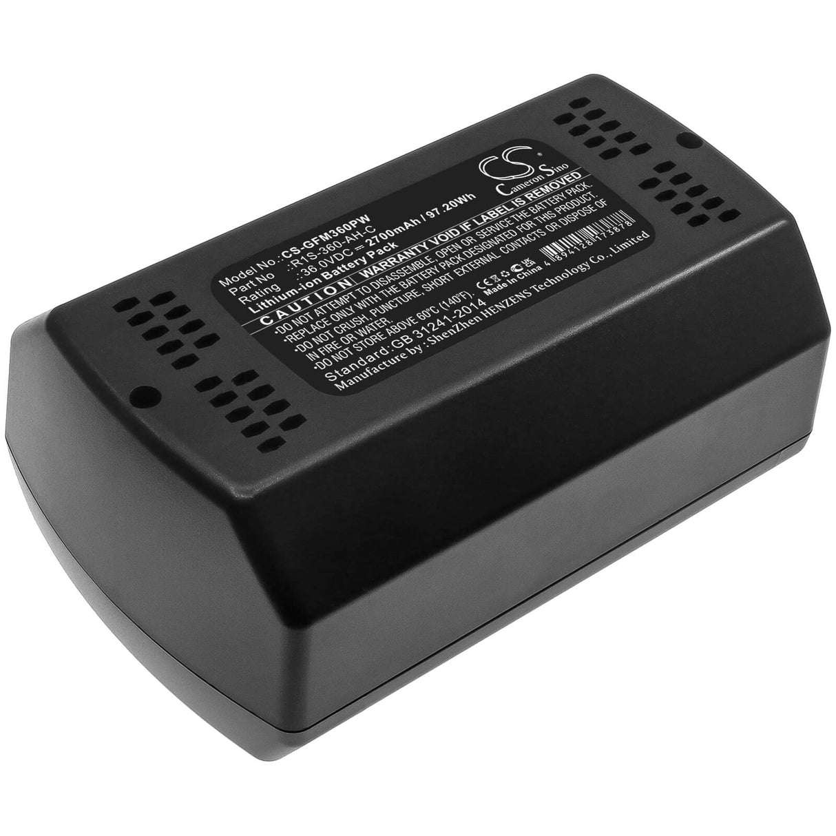 36.0V, Li-ion, 2700mAh, Lawn Mowers battery fits Garden Feelings, B0p136aa, Gdlm3640, Iam 36-3730 F, 97.20Wh Lawn Mowers Cameron Sino Technology Limited