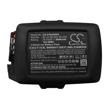36.0V, Li-ion, 4000mAh, Lawn Mowers battery fits Husqvarna, 967 07 19-01, 110il, 115ihd45, 144.0Wh Lawn Mowers Cameron Sino Technology Limited (Dangerous Goods)