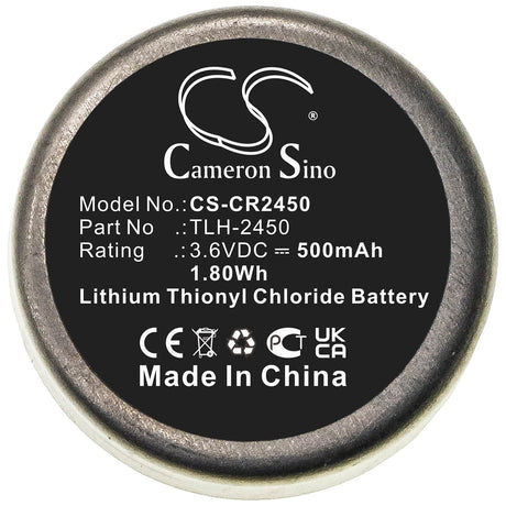 3.6V, Li-SOCl2, 500mAh, Equipment battery fits Testo, Tlh-2450, 184-T4, 1.8Wh Equipment, Survey, Test Cameron Sino Technology Limited