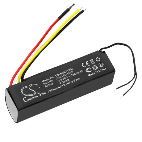 3.6V, Li-ion, 2600mAh, Speaker battery fits Bose, 8319, 9.36Wh Speaker Cameron Sino Technology Limited