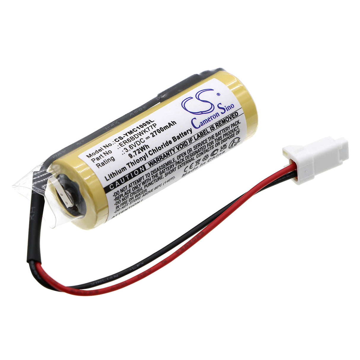 3.6v, Li-socl2, 2700mah, PLC Battery fits Yaskawa, Yrc1000, 9.72wh PLC Cameron Sino Technology Limited