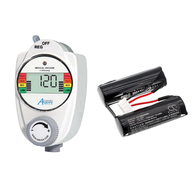 3.6V, Li-SOCl2, 5400mAh, Medical battery fits Amvex, Digital Vacuum Regulator, 19.44Wh Medical Cameron Sino Technology Limited (Medical)
