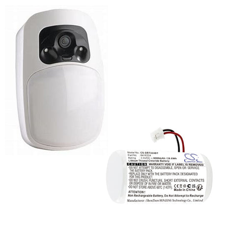 3.6V, Li-SOCl2, 8000mAh, Alarm System battery fits Delta Dore, Bilens, Bi-lentille Video, 28.8Wh Alarm System Cameron Sino Technology Limited