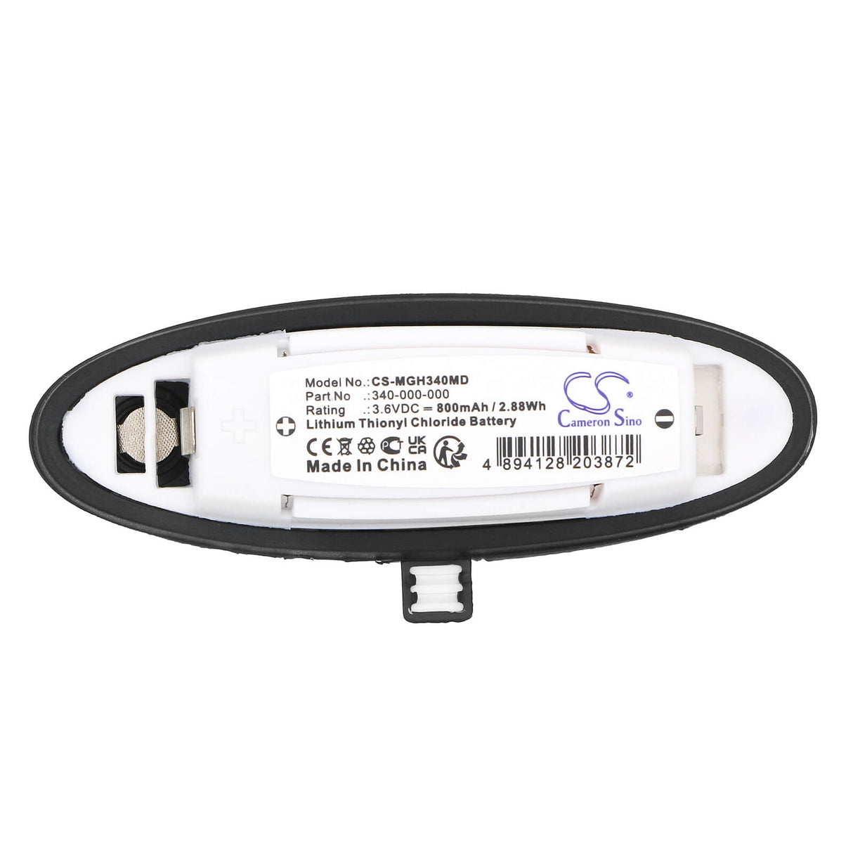 3.6V, Li-SOCl2, 800mAh, Medical battery fits Mcgrath, Medtronic, 340-000-000, Mac Video Laryngoscope, 2.88Wh Medical Cameron Sino Technology Limited (Medical)