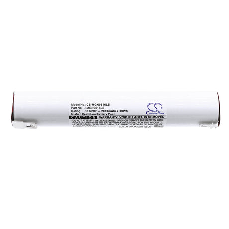 3.6V, Ni-CD, 2000mAh, Emergency Lighting battery fits Cameron Sino Technologies, CS-MGN0516LS, 7.20Wh Emergency Lighting Cameron Sino Technology Limited
