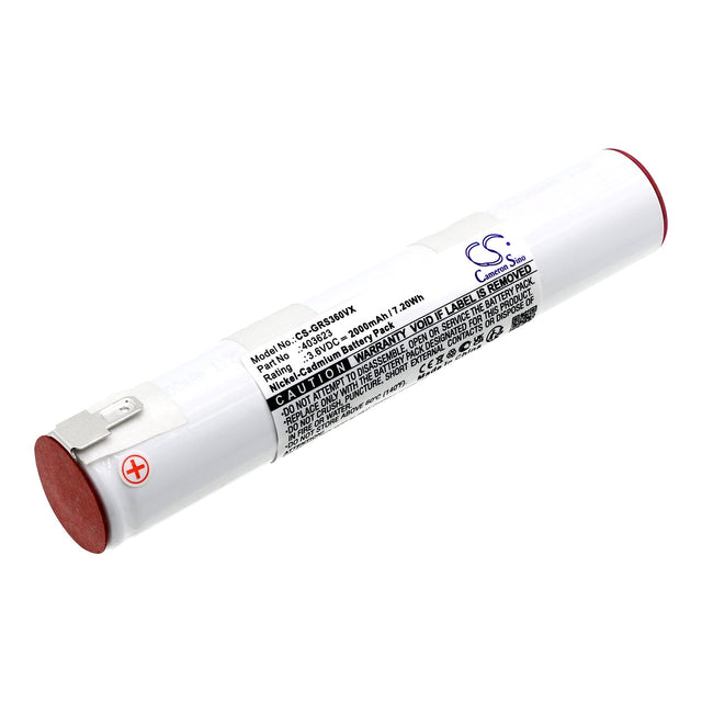 3.6V, Ni-CD, 2000mAh, Vacuum Battery fits Gorenje, Mvce36eb, Sesalnik Mvce36eb, 7.20Wh Vacuum Cameron Sino Technology Limited