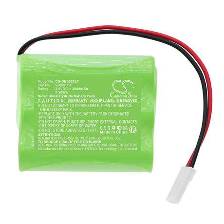 3.6V, Ni-MH, 2000mAh, Solar Battery battery fits Dee, 92000601, Solar, 7.2Wh Solar Battery Cameron Sino Technology Limited