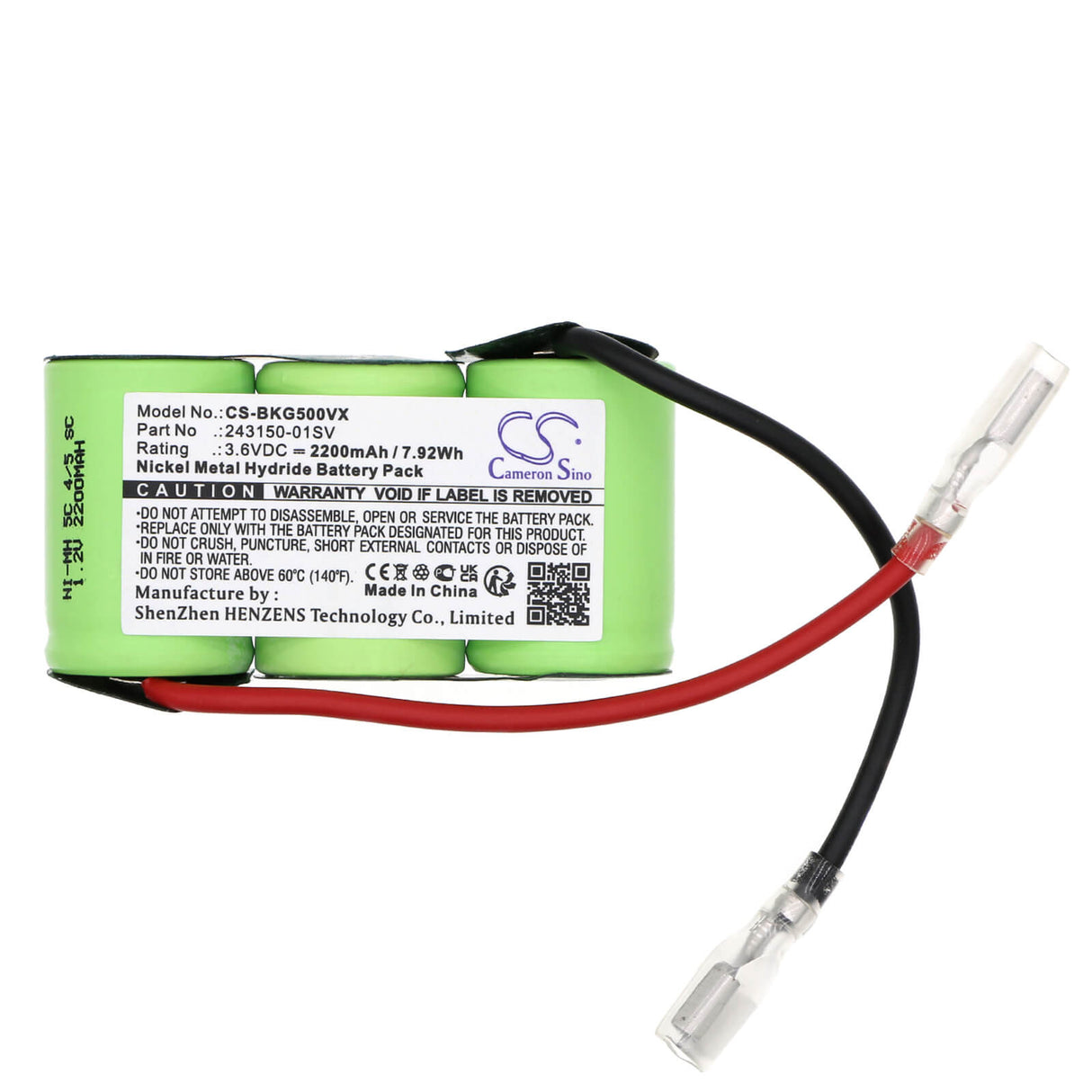 3.6V, Ni-MH, 2200mAh, Vacuum battery fits Black & Decker, Gs500, 7.92Wh Vacuum Cameron Sino Technology Limited