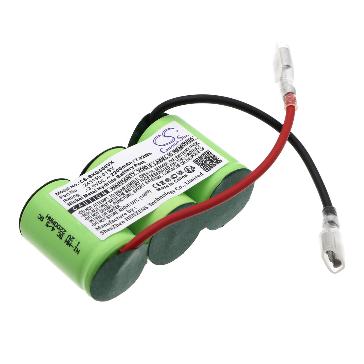 3.6V, Ni-MH, 2200mAh, Vacuum battery fits Black & Decker, Gs500, 7.92Wh Vacuum Cameron Sino Technology Limited