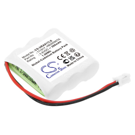 3.6V, Ni-MH, 300mAh, Emergency Lighting battery fits Ura, 111917, 140130, 140131, 1.08Wh Emergency Lighting Cameron Sino Technology Limited