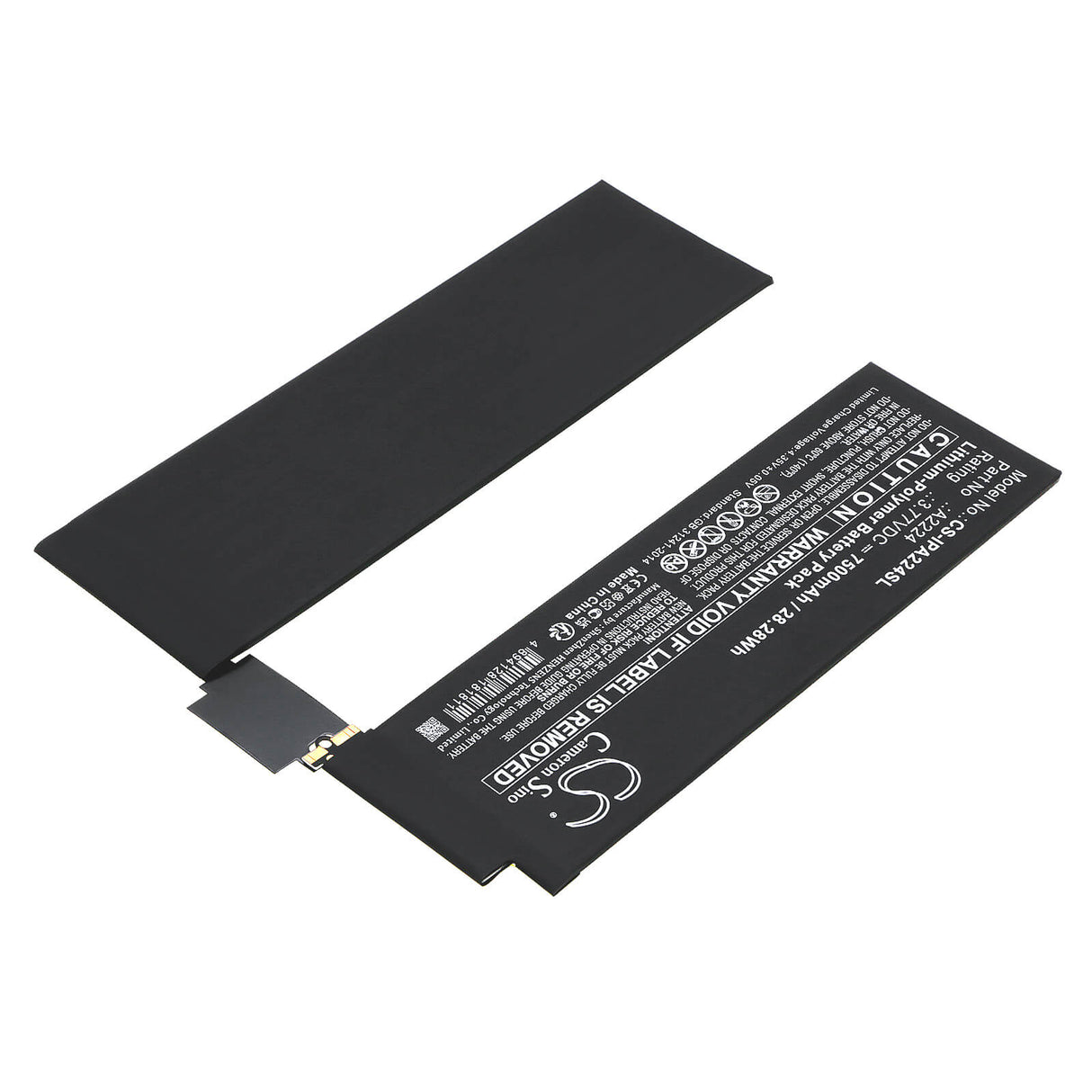 3.77v, Li-polymer, 7500mah, Battery Fits Apple A2068, A2228, A2230, 28.28wh Notebook, Laptop Cameron Sino Technology Limited   