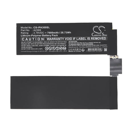 3.78V, Li-Polymer, 7600mAh, Tablet battery fits Apple, A2369, A2301, A2377, 28.73Wh Tablet Cameron Sino Technology Limited