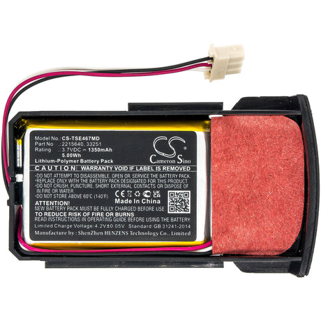 3.7V, Li-Polymer, 1350mAh, Medical battery fits Thermo Scientific, 2215640, 4672 Multichannel, E1 Clip Tip 4671 Single Channe, 5.00Wh Medical Cameron Sino Technology Limited (Medical)