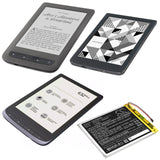 3.7V, Li-Polymer, 1450mAh, E-book, E-reader battery fits Digma, Pocketbook, 306070pl, E628, R657, 5.37Wh E-book, E-reader Cameron Sino Technology Limited