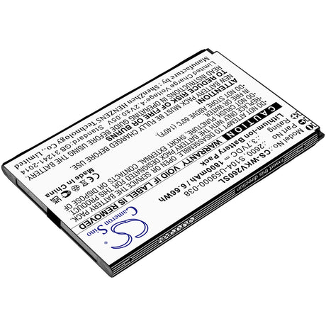 3.7V, Li-ion, 1800mAh, SmartPhone battery fits Wiko, 2600, Sunny 2 Plus, V2600, 6.66Wh Mobile, SmartPhone Cameron Sino Technology Limited (Smartphone)