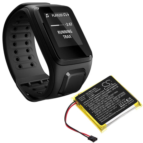 3.7V, Li-Polymer, 200mAh, Smartwatch battery fits Tomtom, Ahb332824hps, Spark Cardio + Music Gps, Spark Cardio 2 + Music Gps, 0.74Wh Smartwatch Cameron Sino Technology Limited