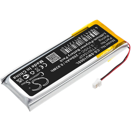 3.7V, Li-Polymer, 250mAh, Headset battery fits Sena, Yt501542p, 10u, 0.93Wh Wireless Headset Cameron Sino Technology Limited
