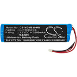 3.7v, 2600mah, Li-ion Babyphone Battery Fits Vtech, Vm819, 9.62wh BabyPhone Cameron Sino Technology Limited   