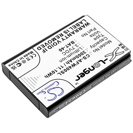 3.7V, Li-ion, 3000mAh, Hotspot battery fits At&t, Bat-40, Ifwa-40, 11.10Wh Hotspot Cameron Sino Technology Limited