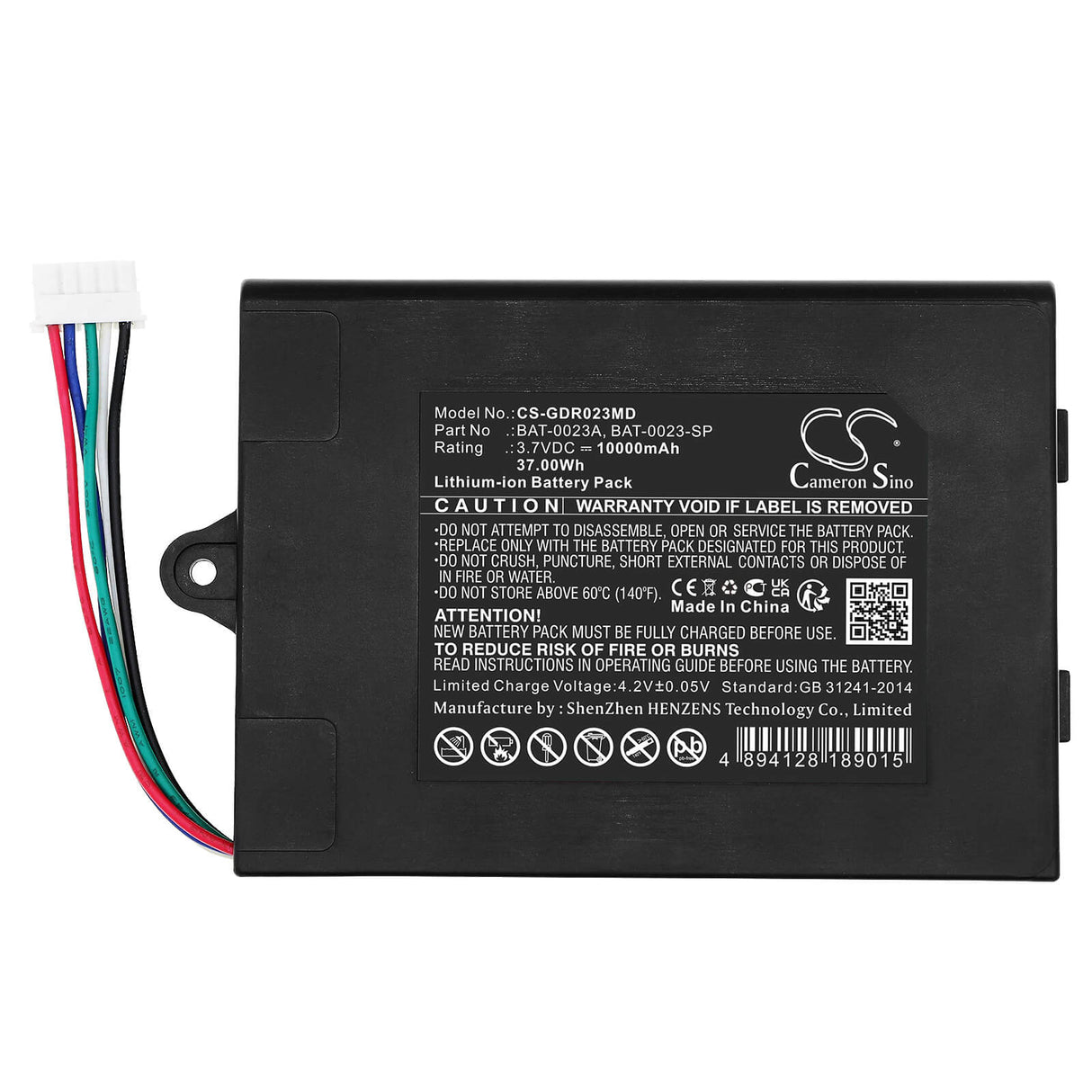 3.7V, Li-ion, 10000mAh, Medical battery fits Covidien, Given Imagion, Medtronic, Bat-0023a, Pillcam Dr3, 37.00Wh Medical Cameron Sino Technology Limited (Medical)