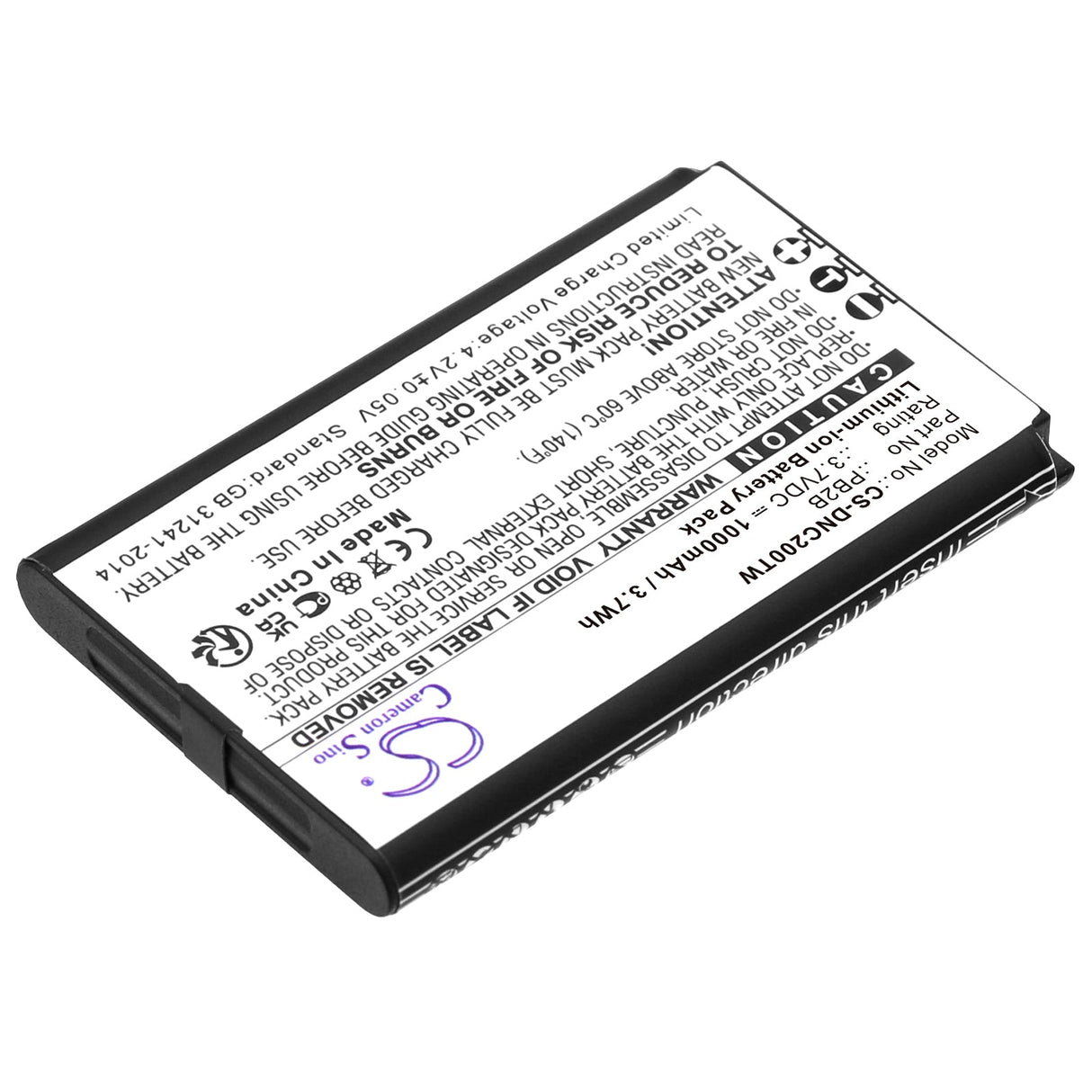 3.7V, Li-ion, 1000mAh, Two-Way Radio battery fits Dynascan, 2b, 3.7Wh Two-Way Radio Cameron Sino Technology Limited