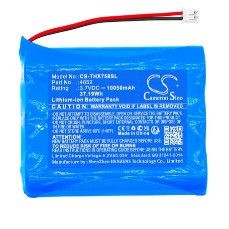 3.7v, Li-ion, 10050mah, Security Camera Battery Fits Technaxx, 4648, Sender Tx-75, 37.19wh Home Security Camera Cameron Sino Technology Limited