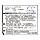 3.7V, Li-ion, 1050mAh, Transmitters & Receiver battery fits Wisycom, Lbp61, Mrp61 Transmitter, 3.89Wh Transmitters & Receiver Cameron Sino Technology Limited