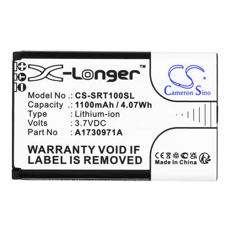 3.7V, Li-ion, 1100mAh, Speaker battery fits Sony, Ezw-rt10, S-air Wireless Transceiver, 4.07Wh Speaker Cameron Sino Technology Limited