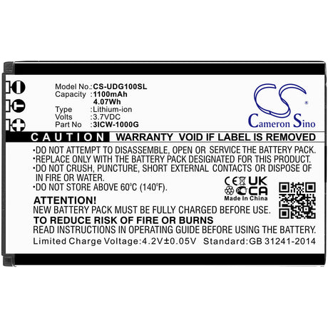 3.7V, Li-ion, 1100mAh, VoIP Phone battery fits Unidata, Incom, Icw-1000g, Icw-1000g, 4.07Wh VoIP Phone Cameron Sino Technology Limited