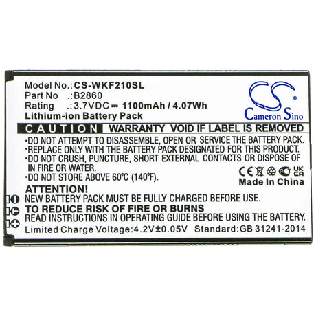3.7V, Li-ion, 1100mAh, SmartPhone battery fits Wiko, B2860, F200, 4.07Wh Mobile, SmartPhone Cameron Sino Technology Limited (Smartphone)