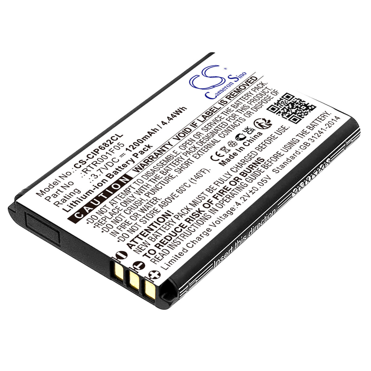 1200mAh, Cisco, Rtr001f05, Cp6825-3pc-k9, Ip Dect 6800 Cordless Phone ...