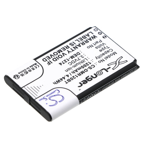 3.7v, Li-ion, 1200mah, Alarm Battery Fits Dem, K32rf, Par-120, 4.44wh Alarm System Cameron Sino Technology Limited   